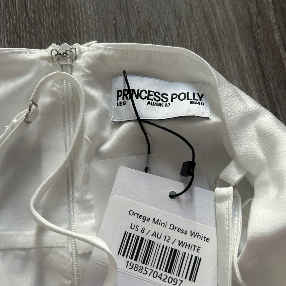 Princess Polly White Ortega Mini Dress